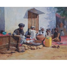 Naseeb Khan, 24 x 30 Inch, Oil on Canvas, Landscape Painting, AC-NSBK-005 Naseeb Khan, 24 x 30 Inch, Oil on Canvas, Landscape Painting, AC-NSBK-005